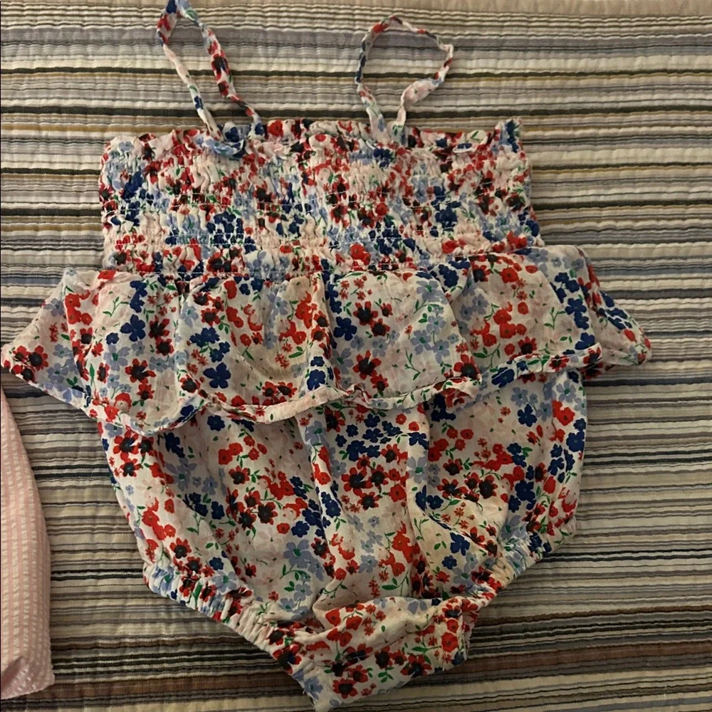 Kids Floral Knit Set - White and Pink